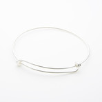 Wire Loop Slider Bracelet Silver Plate (Small)