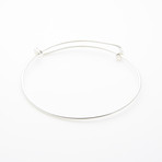 Wire Loop Slider Bracelet Silver Plate (Small)