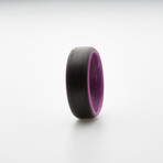 Carbon Fiber Glow Ring // Black + Purple (8)