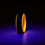 Carbon Fiber Glow Ring // Black + Orange (7.5)