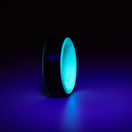 Carbon Fiber Glow Ring // Black + Teal (5)