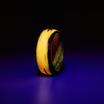 Carbon Fiber Marbled Glow Ring // Black + Orange (8)