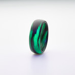 Carbon Fiber Marbled Glow Ring // Black + Green (8)