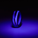 Carbon Fiber Marbled Glow Ring // Black + Purple (8.5)
