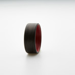 Carbon Fiber Unidirectional Ring // Black + Red (8)