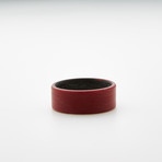 Carbon Fiber Unidirectional Ring // Red + Black (6)