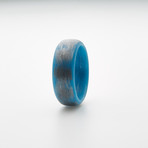 Texalium Glow Ring // Silver + Blue (6.5)