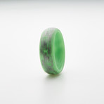 Texalium Glow Ring // Silver + Green (5.5)