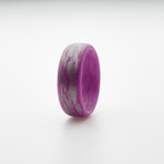 Texalium Glow Ring // Silver + Purple (5.5)