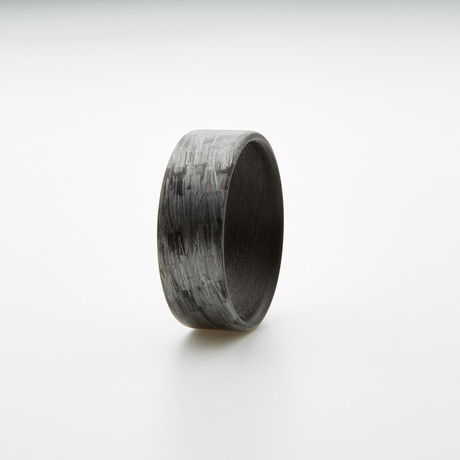 Texalium Silver Ring // Black Carbon Inlay // Silver + Black (9)