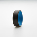 Carbon Fiber Unidirectional Ring // Black + Blue (7)