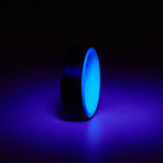Carbon Fiber Glow Ring // Black + Grey + Purple (8.5)