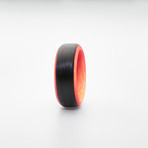 Carbon Fiber Glow Ring // Black + Red (8)