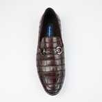 Horsebit Buckle Leather Loafer // Burgundy (US: 9)