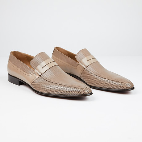 Perforated Leather Loafer // Taupe (US: 7)