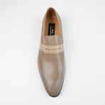 Perforated Leather Loafer // Taupe (US: 9)