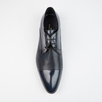 Perforated Cap-Toe Lace-Up // Navy (US: 9.5)