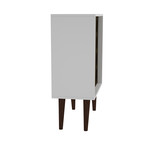 Pearl Wine Bar Cabinet 12.0 (White + Rustic Brown)