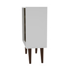 Pearl Wine Bar Cabinet 12.0 (White + Rustic Brown)