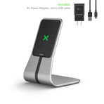 Magnetic Wireless Charging Stand + Card // Silver