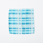 Silk Pocket Square // Multi-Colored Blue Plaid