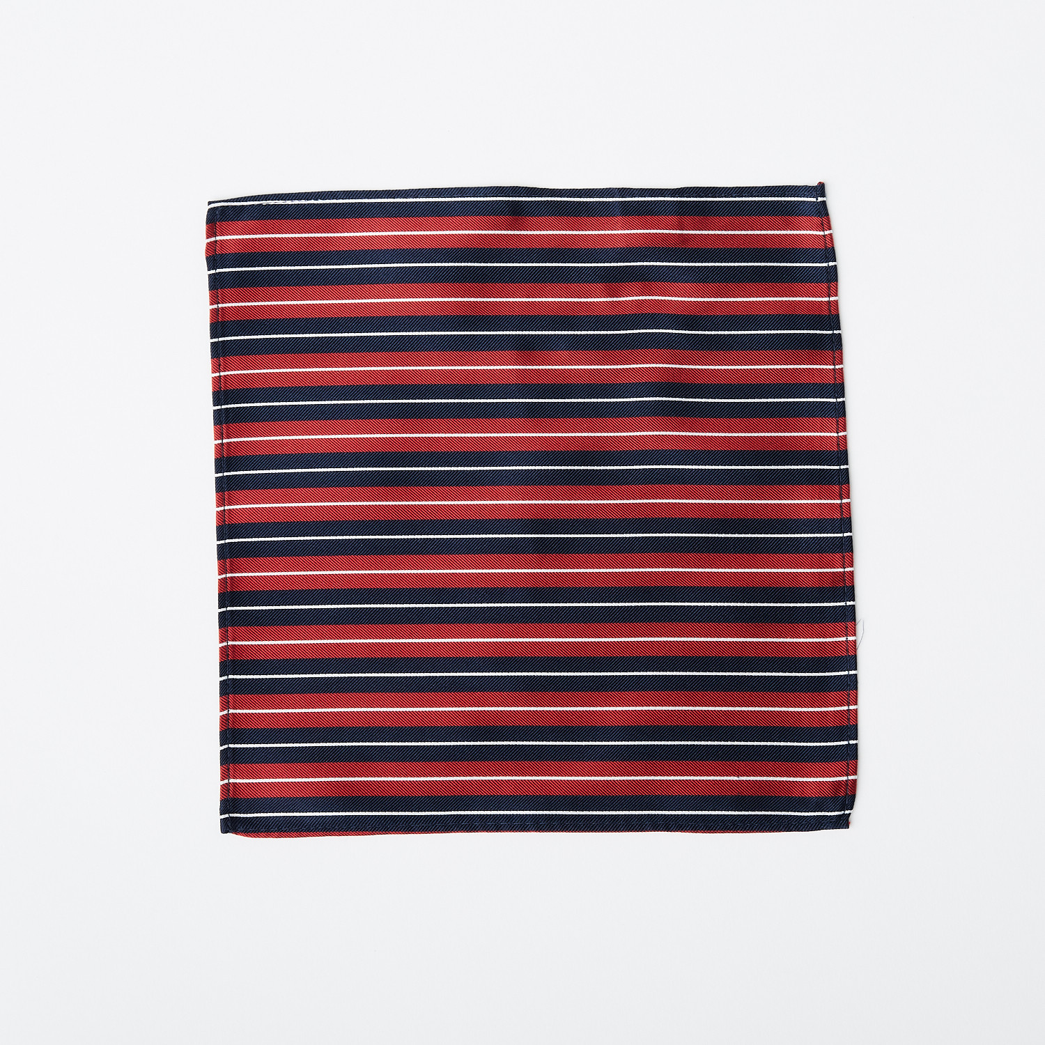 Silk Pocket Square // Red + White + Blue Stripe - Karako - Touch of Modern