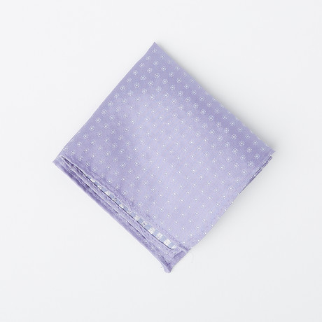 Silk Pocket Square // Muted Lavender Pattern