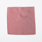 Silk Pocket Square // Muted Red Pattern