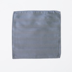 Silk Pocket Square // Muted Grey + Shadow Stripes
