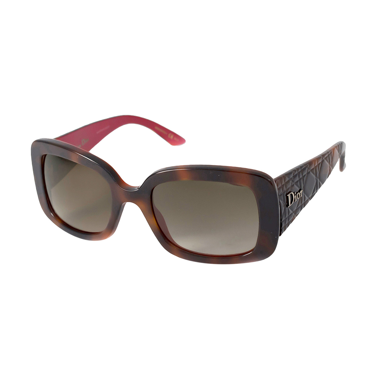 Dior // Women's LadyLady2 Sunglasses // Havana + Red Christian Dior