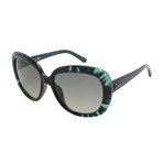 Dior // Women's Tie Dye Sunglasses // Black + Green