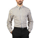 Adan Checkered Slim Fit Shirt // Yellow (L)