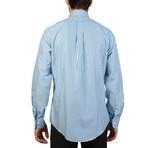 Elliott Striped Slim Fit Shirt // Blue (XL)