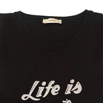 Life Is Everyday Slim Fit T-Shirt // Black (L)