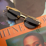 Unisex Dime Sunglasses // Gold + Black