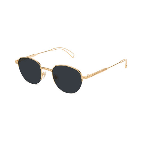 Unisex Dime Sunglasses // 24k Gold + Black