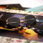 Unisex Dime Sunglasses // 24k Gold + Black