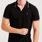 Slim Fit Polo T-Shirt // Black (M)