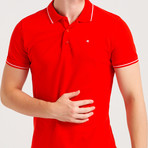 Slim Fit Polo T-Shirt // Red (L)