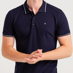 Slim Fit Polo T-Shirt // Navy Blue (L)