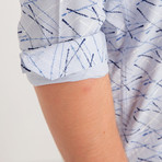 Paint Lines Slim Fit Shirt // Light Blue (M)