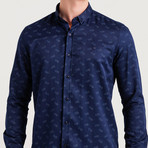 Sonny Slim Fit Shirt // Navy Blue (2XL)