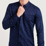Sonny Slim Fit Shirt // Navy Blue (XL)