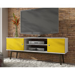 Clay TV Stand (White + Yellow)