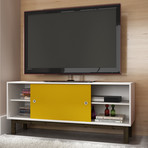 Elm TV Stand (White + Yellow)