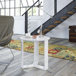 Denver 2.0 Accent Side End Table (White Gloss)