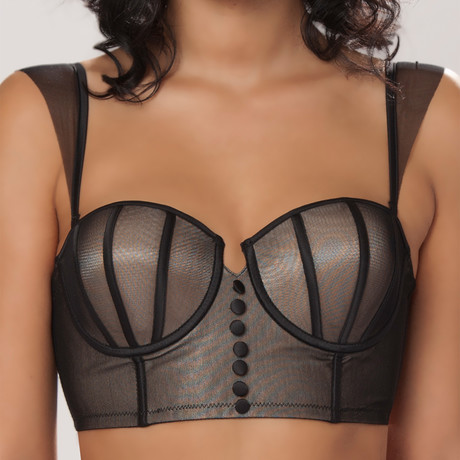 Majestic Non Push-Up Bustier // Black (32B)