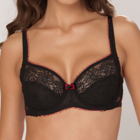 Sense Wired Bra // Black, Red (32B)