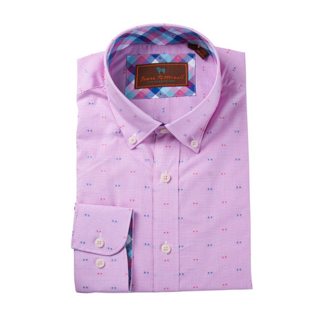 Long Sleeve Woven Shirt // Pink (XS)