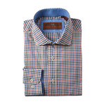 Spread Collar Button Up Shirt // Multicolor (L)